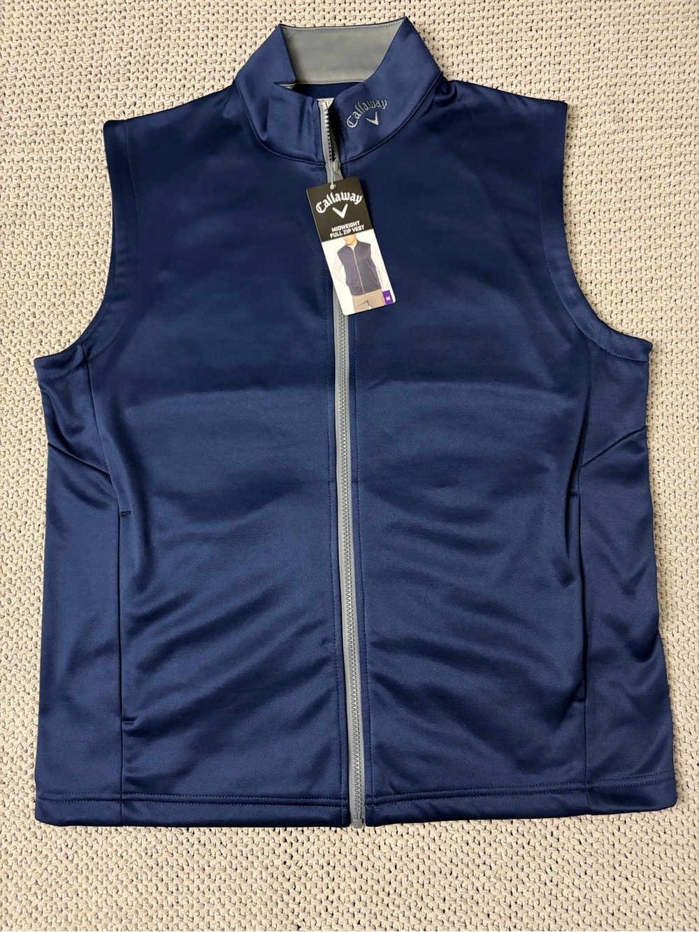 Callaway Navy Blue Men's Golf Vest with Full Zip